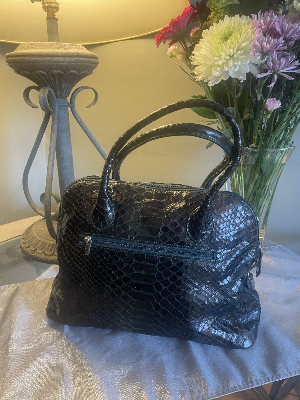 DANIER Brown and green Genuine leather - snake purse